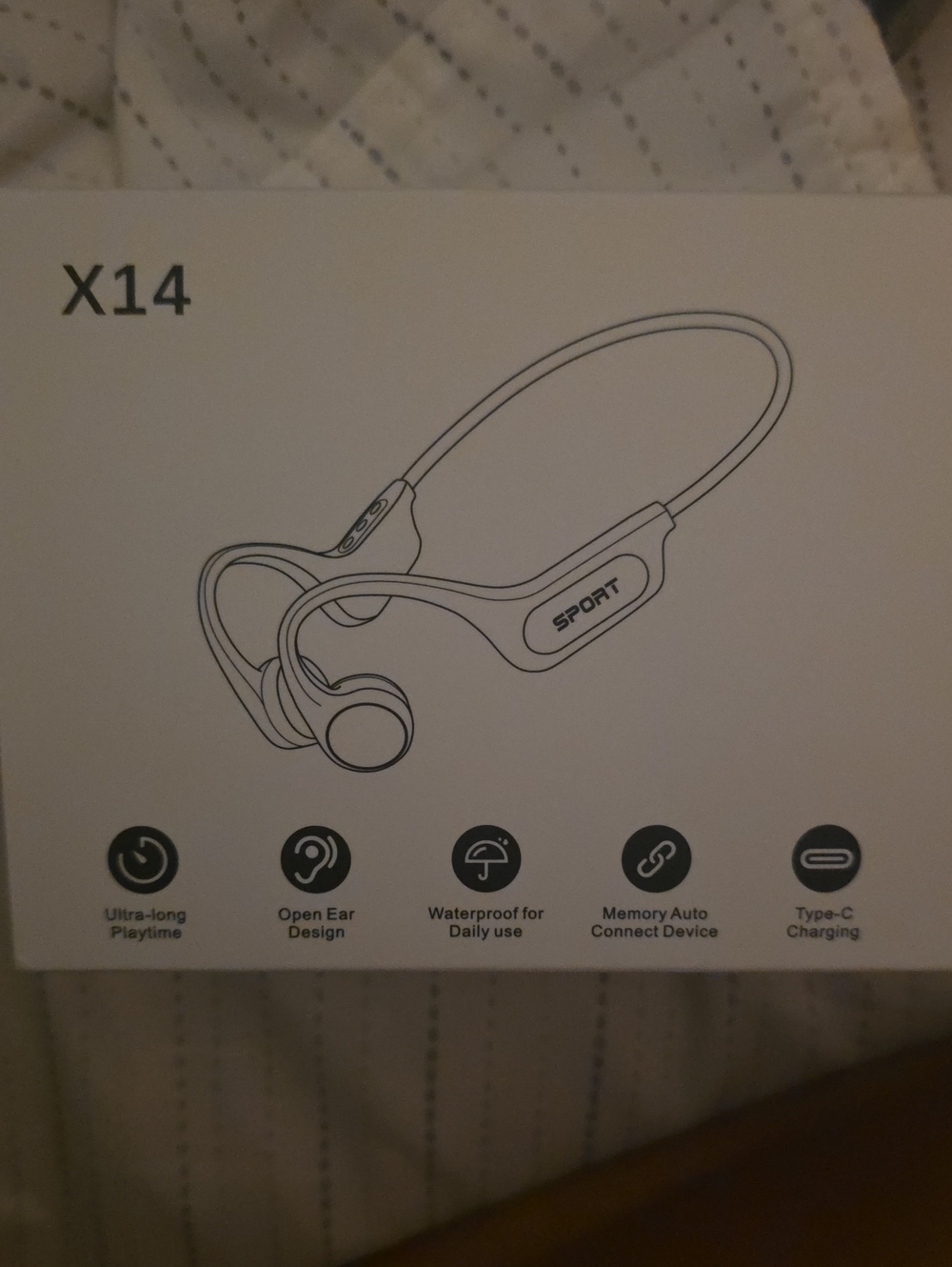 X14 Sport Open-Ear Wireless Headphones - Black